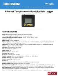 Thumbnail of document Data Sheet - WH Temperature & Humidity Data Logger